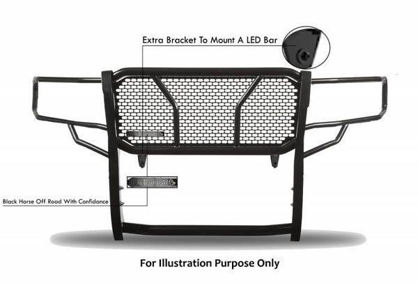 Black Horse Off Road Grille Guard (MPN: RU-DOSP19-B)