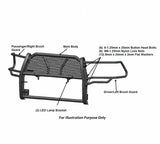 Black Horse Off Road Grille Guard (MPN: RU-DOSP19-B)