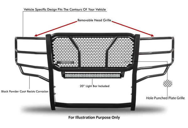 Black Horse Offroad Grille Guard (MPN: RU-FOF115-B-KIT)