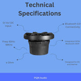 PQN Audio RV Series Waterproof Speakers (MPN: RV652BTBKLD)