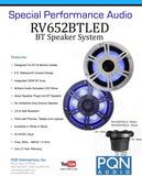 PQN Audio RV Series Waterproof Speakers (MPN: RV652BTBKLD)