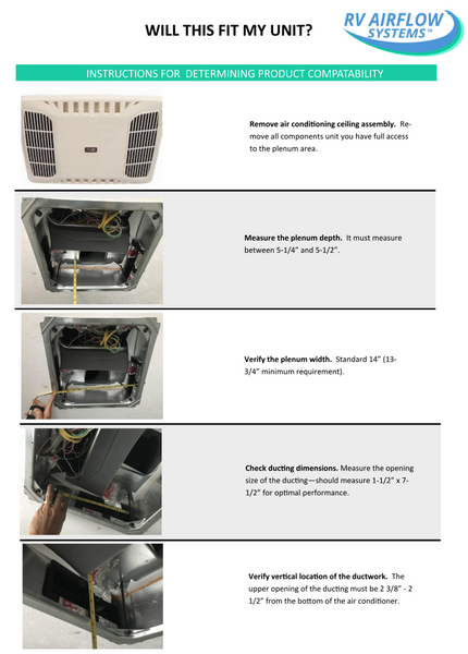 RV Airflow Systems Air Conditioner Air Flow System (MPN: RVAF-M3.8-KIT)
