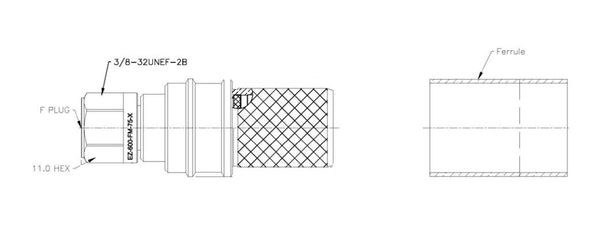 KVH Coaxial Cable Adapter (MPN: S23-0608)