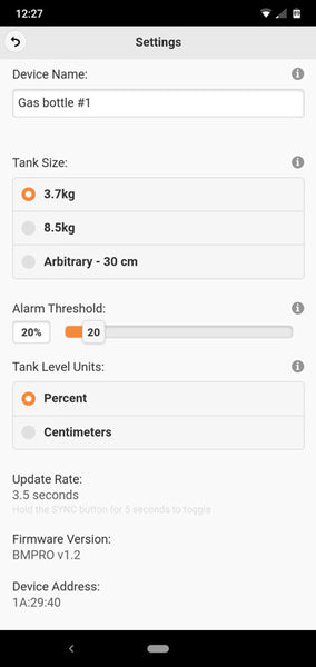 BMPRO Propane Tank Gas Level Indicator (MPN: SMARTS)