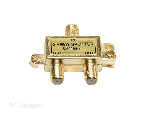 RV Designer 2-Way TV Cable Splitter (MPN: T189)