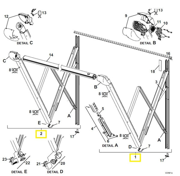 Carefree Compass Patio Awning (MPN: TAJVAPHW)