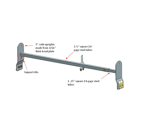 Black Horse Off Road Ladder Rack (MPN: TR-WRG2)