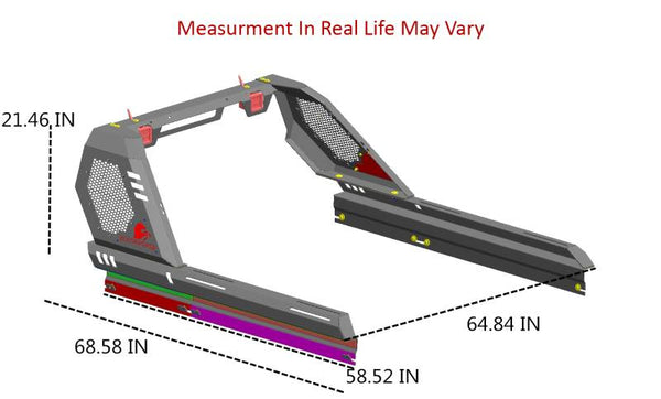Black Horse Off Road Vigor Truck Bed Bar (MPN: VIRB07B)
