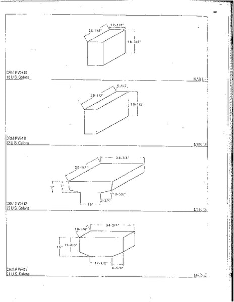 Custom Roto Molding Fresh Water Tank (MPN: W-412)