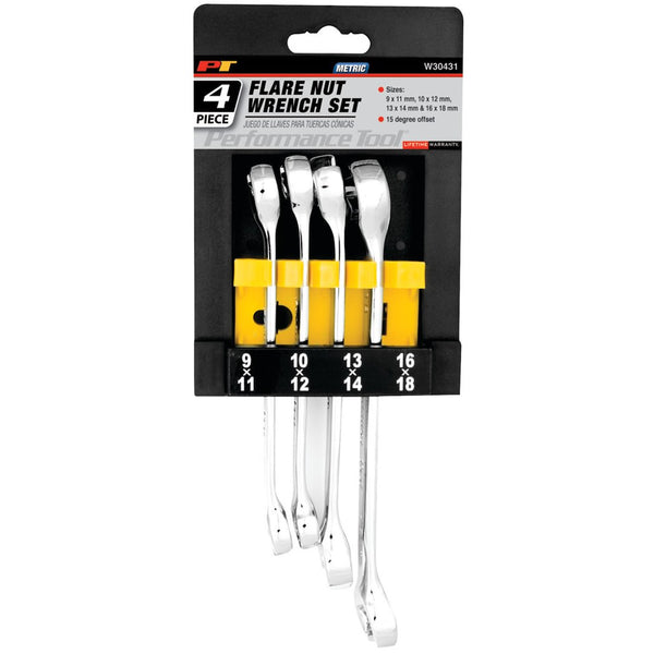 Performance Tool Flare Nut Wrench Set (MPN: W30431)