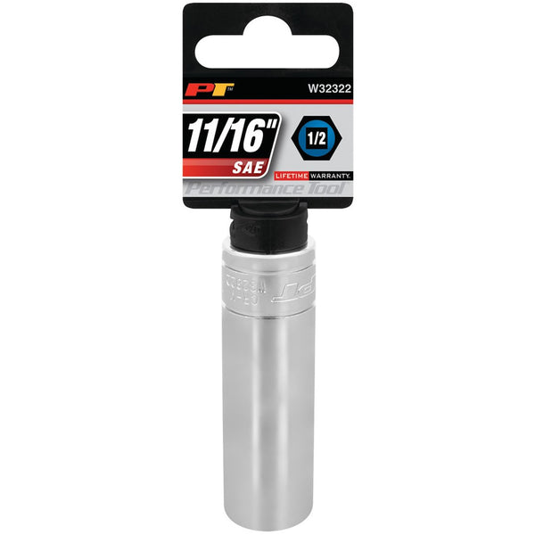 Performance Tool 11/16 Inch Deep Socket (MPN: W32322)