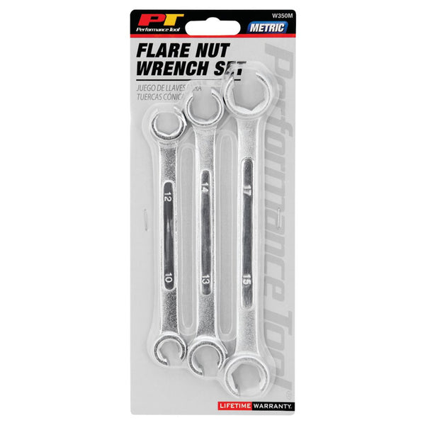 Performance Tool Flare Nut Wrench Set (MPN: W350M)