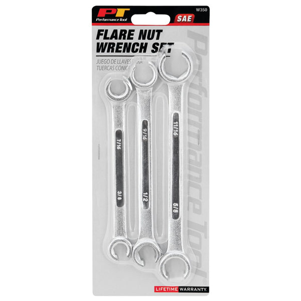 Performance Tool Flare Nut Wrench Set (MPN: W350)