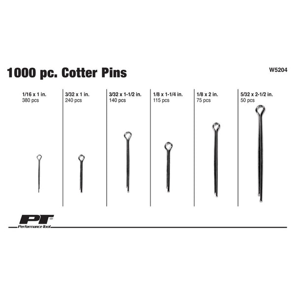 Performance Tool Cotter Pin Assortment (MPN: W5204)