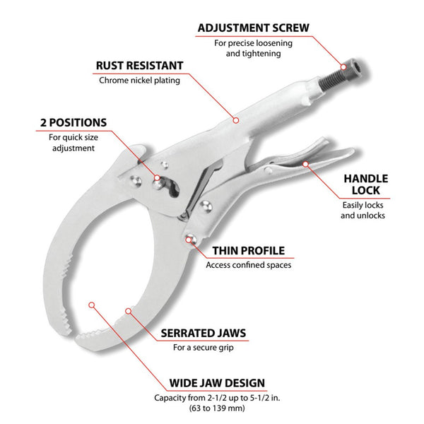 Performance Tool Oil Filter Wrench (MPN: W54314)
