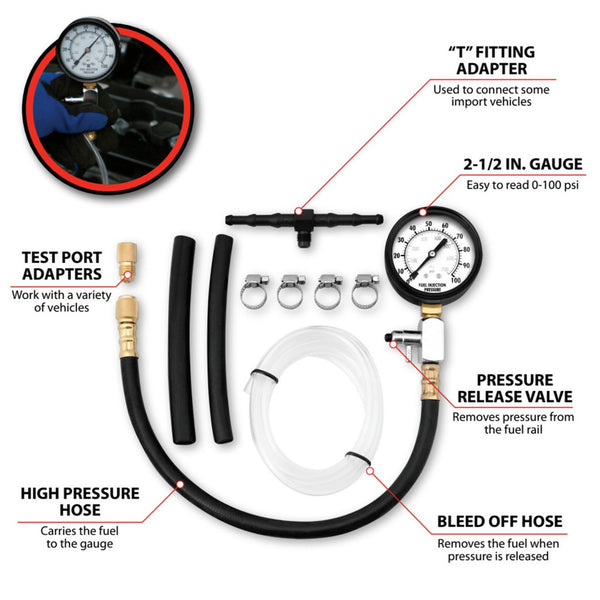 Performance Tool Fuel Injection System Tester (MPN: W80595)