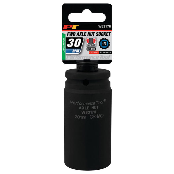 Performance Tool 30 Millimeter Wheel Drive Axle Nut Socket (MPN: W83178)