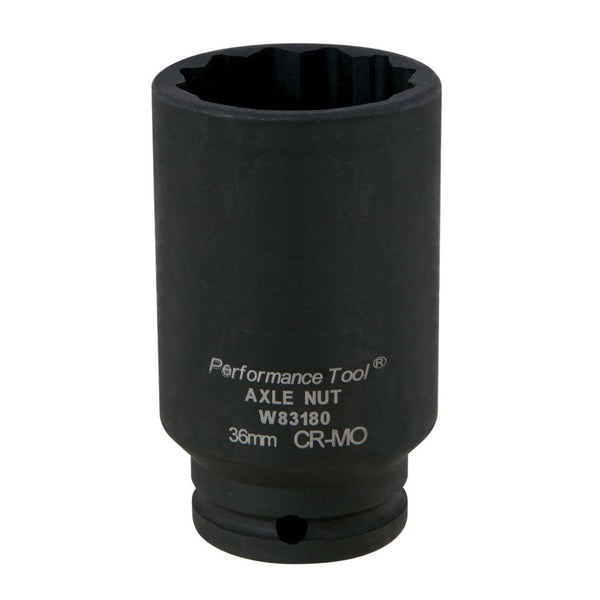 Performance Tool 36 Millimeter Wheel Drive Axle Nut Socket (MPN: W83180)
