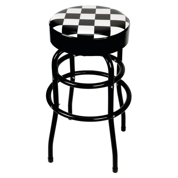 Performance Tool Round Checkered Vinyl Seat Stool (MPN: W85023)