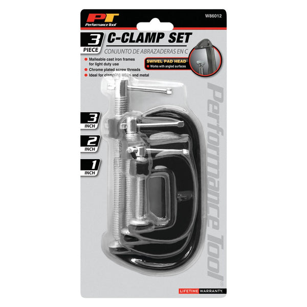 Performance Tool C Clamp Set (MPN: W86012)