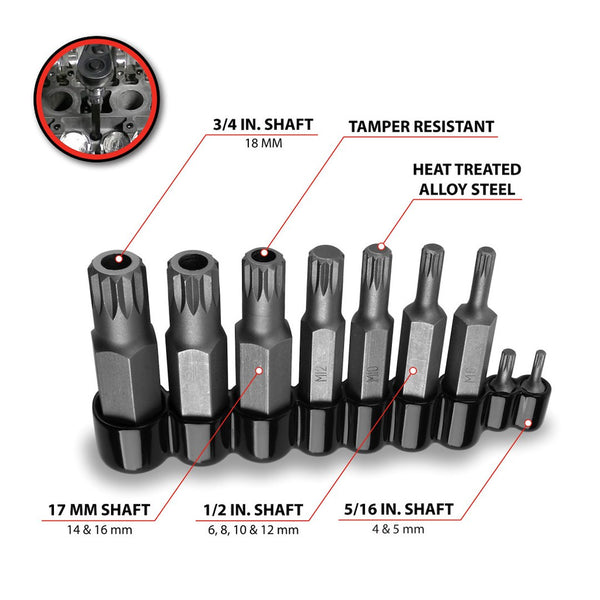 Performance Tool Torx Bit Set (MPN: W86024)