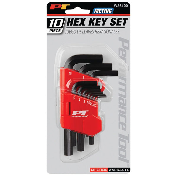 Performance Tool L-Shaped Hex Key Set (MPN: W86100)