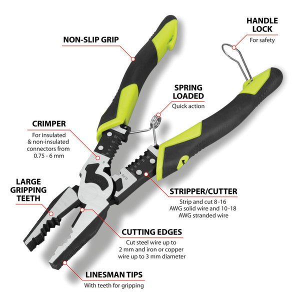 Performance Tool Multifunctional Linesman Pliers (MPN: W86508)