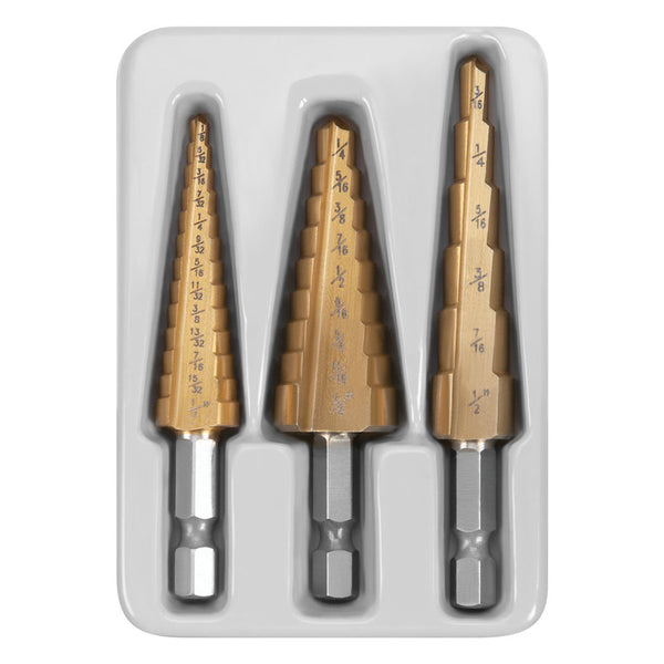 Performance Tool Step Drill Bit Set (MPN: W9003)
