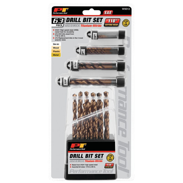 Performance Tool Drill Bit Set (MPN: W9012)