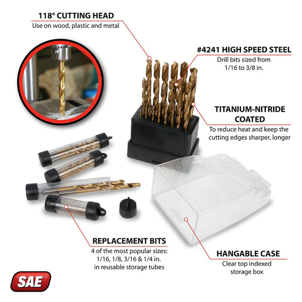 Performance Tool Drill Bit Set (MPN: W9012)