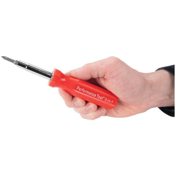 Performance Tool 6-In-1 Screwdriver (MPN: W975)