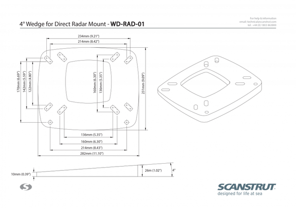 Scanstrut Radar Antenna Mount (MPN: WD-RAD-01)