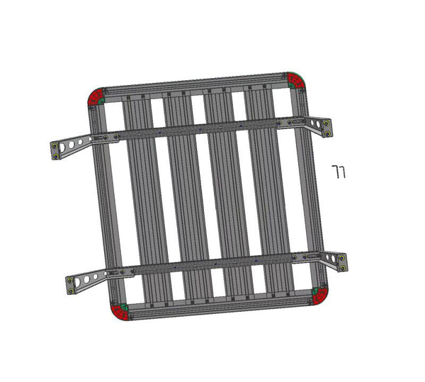 Black Horse Off Road Bed Cargo Rack Upright (MPN: WHPB4)