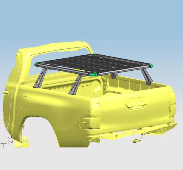 Black Horse Off Road Bed Cargo Rack Upright (MPN: WHPB4)