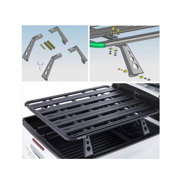 Black Horse Off Road Bed Cargo Rack Upright (MPN: WHPB4)