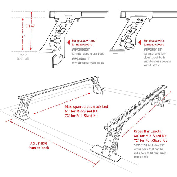 Go Rhino XRS Cross Bars (MPN: 5935015T)