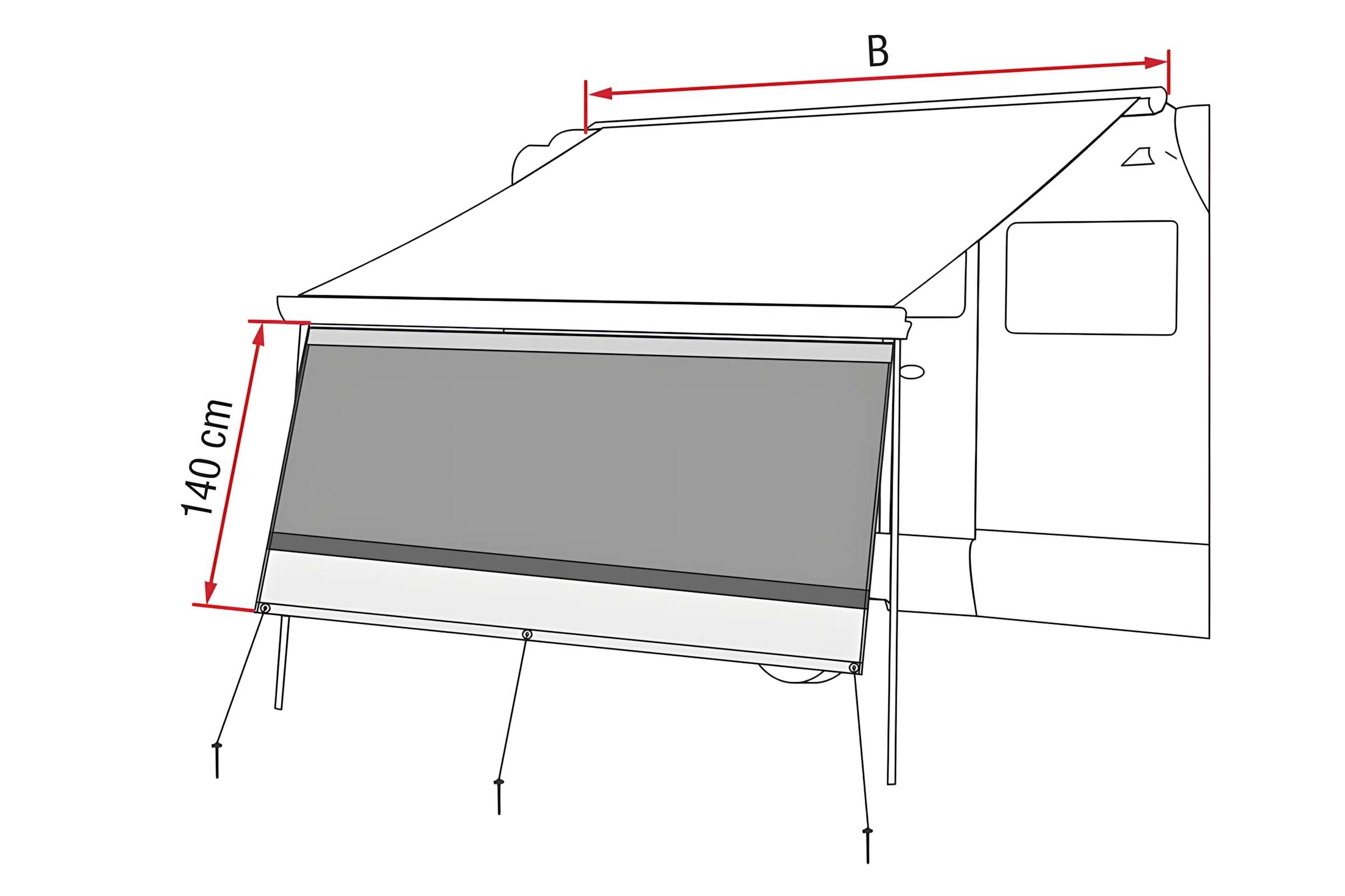 Fiamma Blocker Pro 400 Front Panel For F45 F70 F80 F65 Caravanstore Awnings – 400cm, Made In Italy