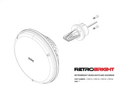 Holley Performance RetroBright Headlight Conversion Kit (MPN: LFRB155)