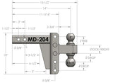 Bulletproof Hitches Trailer Hitch Ball Mount (MPN: MD204)