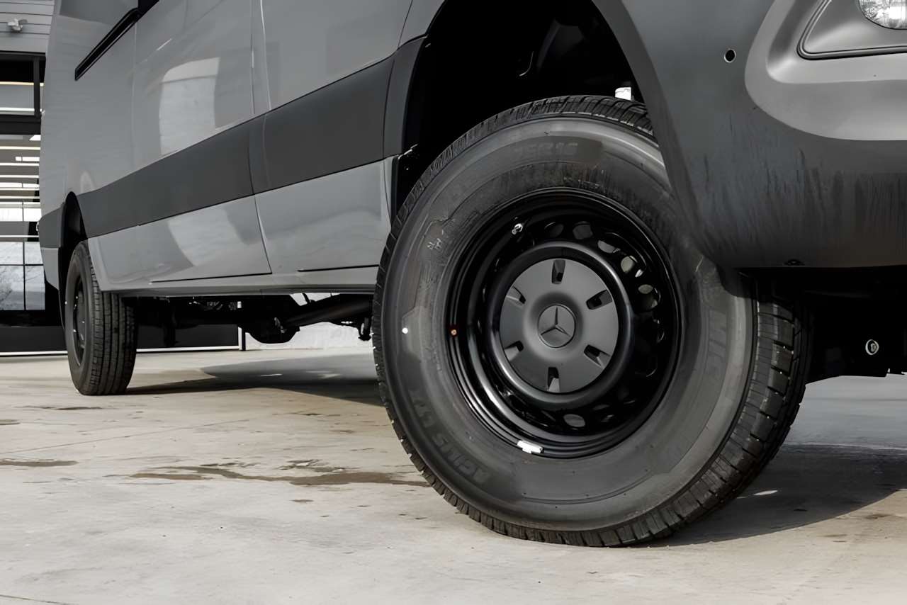 OEM Mercedes Steel Wheels for Your Sprinter 2500 Van | Black/Silver ...