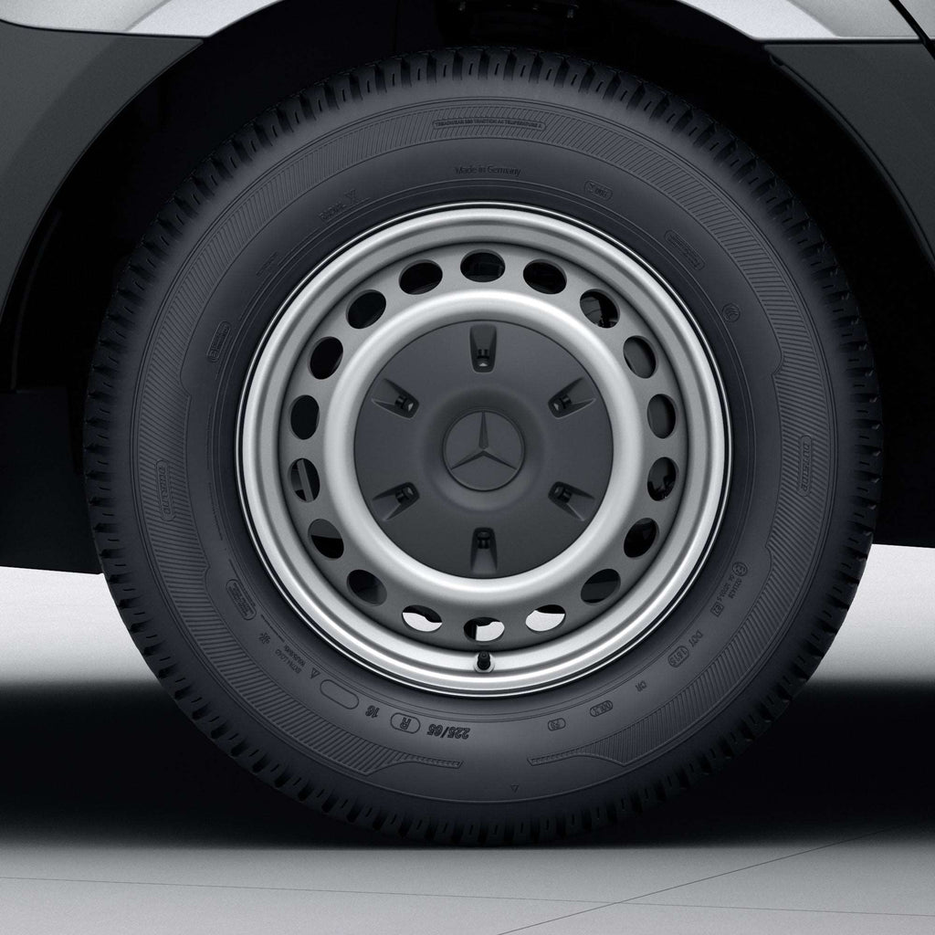 OEM Mercedes Steel Wheels for Your Sprinter | Black/Silver – Sprinter ...