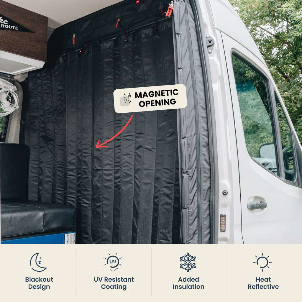 NV200 Black Out Window Screen Cover - Thermal Wrap, Frost & UV Protection For Camper Van Conversion